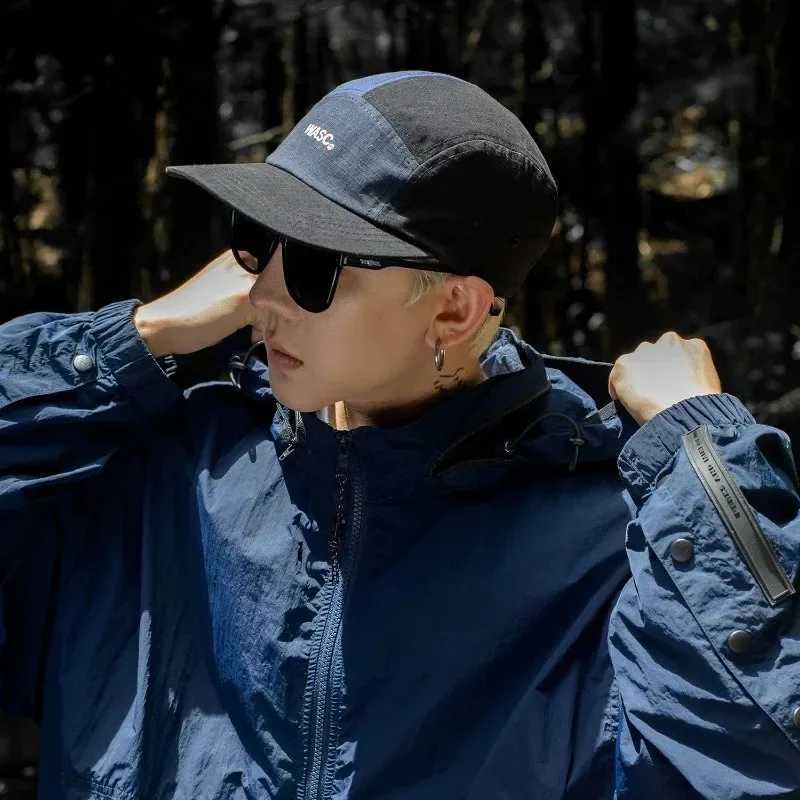 Japanese 5 Panel Patchwork Color Hip Hop Skateboard Baseball Caps Summer Sun Protection Outdoor Quick Dry Camping Street Cap X250704