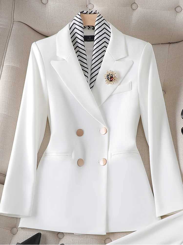 ZJYT Office Lady Formal Blazer Pants Suits 2 Piece Matching Set Conjuntos Para Mujeres Elegant Business Jacket Trousers Sets X250704
