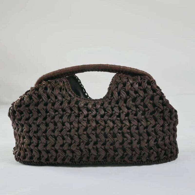 Ladies Chain Woven Handbag Straw Shoulder Fashionable Raffia Crossbody Beach Summer New Versatile Women's Bag
