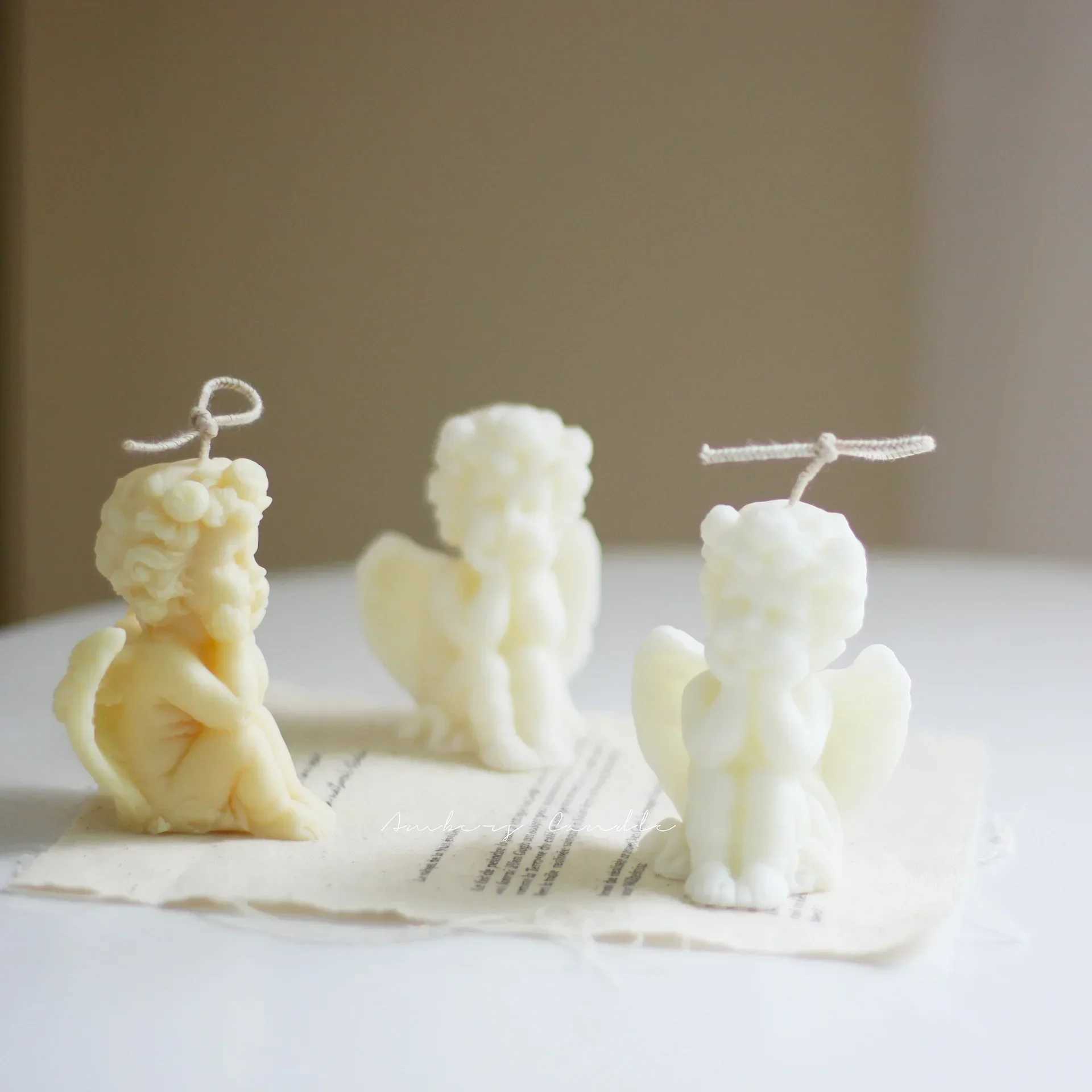 ute Candles Cupid Angel Scented Candle Ins Small Art Decorative Aromatic Candles Home Fragrant Decoration Candle Posing Props W250704