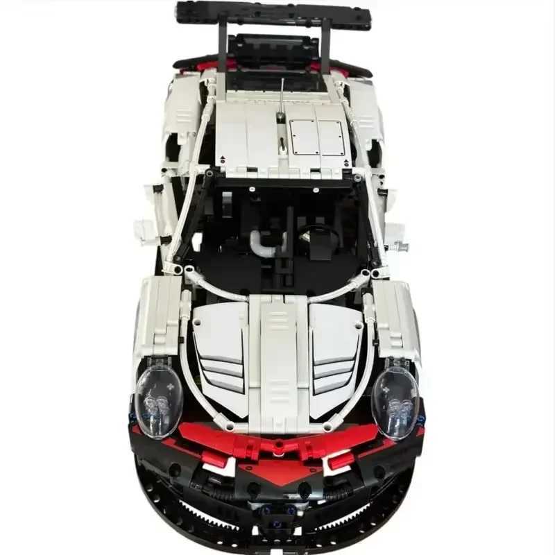 1580+Pcs 1 10 Assembled Building Blocks Rc Car Sports Racing Car Vehicle Electric Remote Control LED Lights Version Optional ToyR250703
