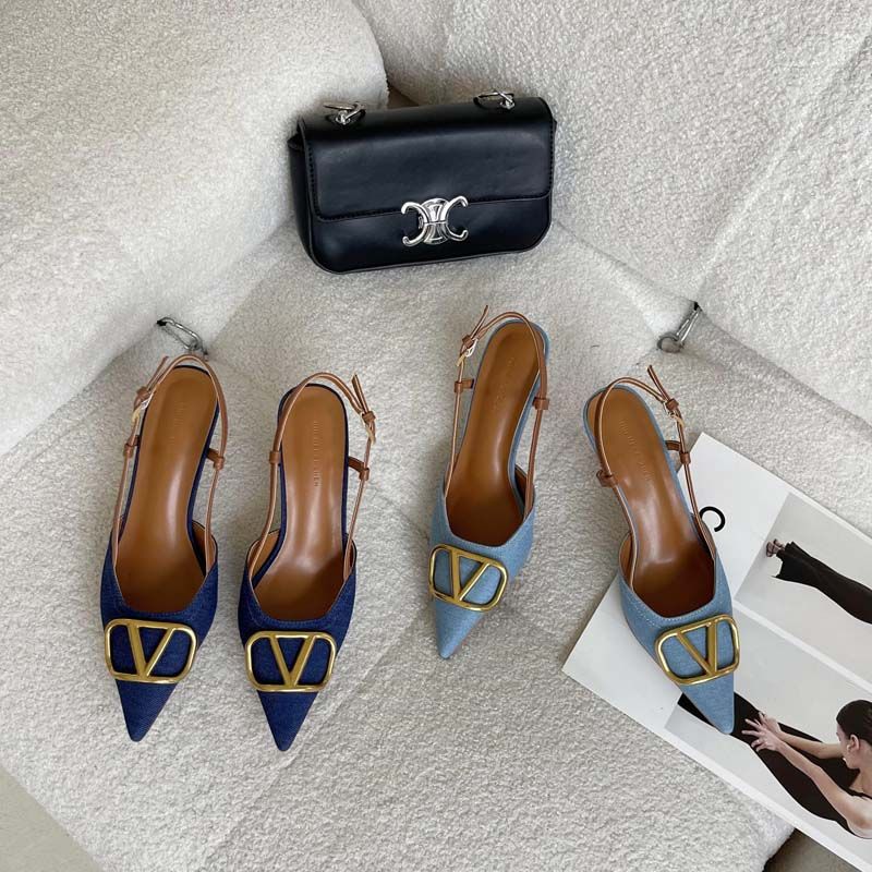 2025 hot new free shipping designer shoes for womens dress shoes black gold New one-piece high-heeled sandals with female headband buckle