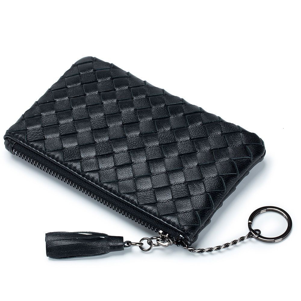 Free Shipping Designer Bag High-quality Woven Short Coin Purse For Women Compact Ultra-thin Wallet For Men Korean Style Money Bag Storage Pouch