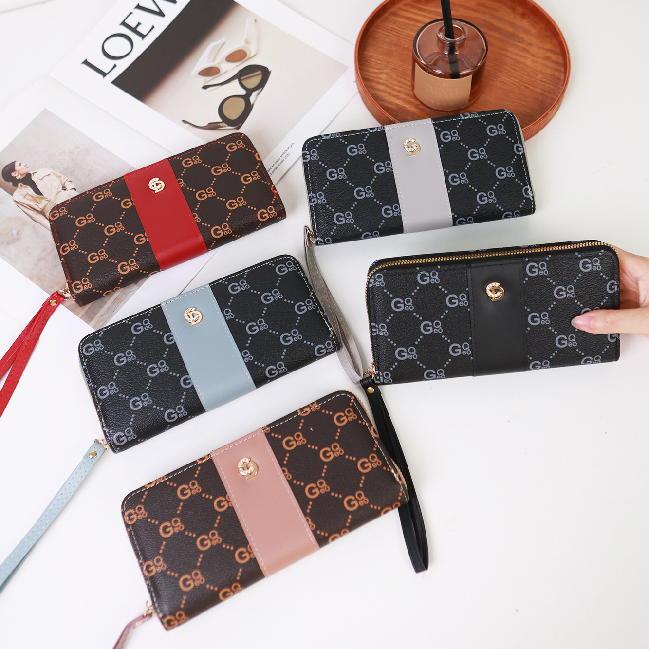 Free Shipping Designer Bag Trade 2025 New Women's Wallet Long Style High-end Zipper Clutch Large Capacity Money Clip Card Holder For Women