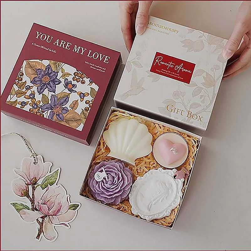 Home Decorative Bear Candles Personalized Guest Gift Candle Gift Box Set for Wedding Valentines Day W250704