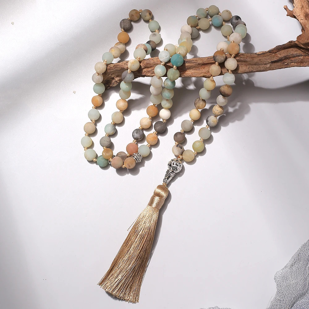 Tasbih Prayer 99 Prayer Beads Islamic Rosary 8mm ite Knotted Necklace Bracelet Muslim Jewelry 250628