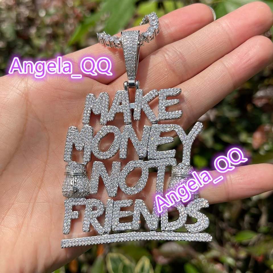 customized letter hip hop moissanite diamond pendant gold and 925 silver diamond pendant hip hop style moissanite diamond