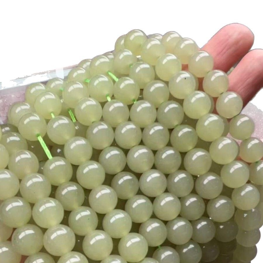 Natural Long Necklace Hetian Jade Bead Design Beautiful Classic