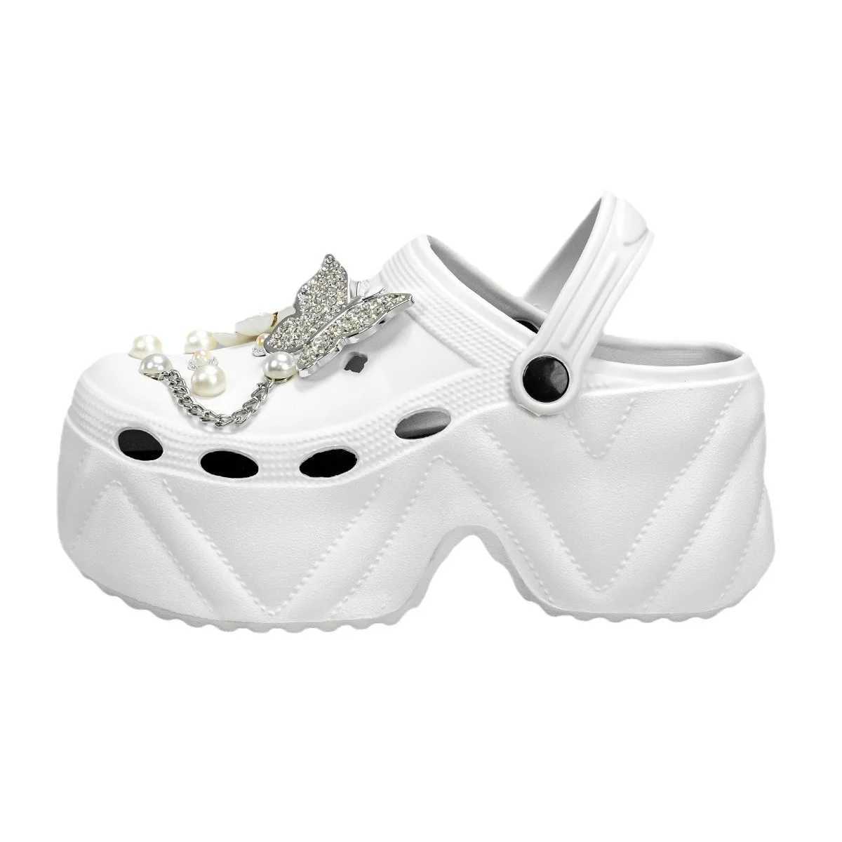 9CM Chunky Platform Clogs Shoes for Women Thick Bottom Non Slip Beach Sandals Women Summer Fashion Wedges EVA Sandals Slippers W250704