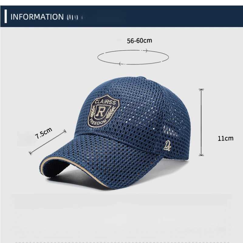 Mens Baseball Cap Breathable Mesh Woven Craft Polter Label Decorated Solid Color Sporty Spring and Summer X250704