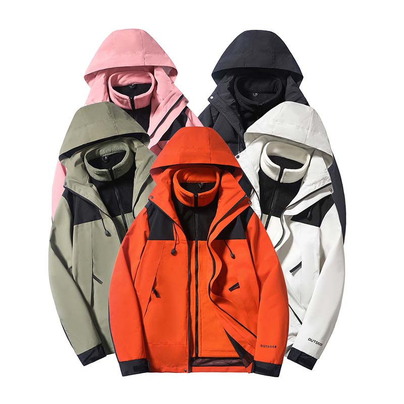 Stormtrooper jacket for men and women, autumn and winter youth, hiking with thick fleece, three in one hood, dynamic jacket, trendy