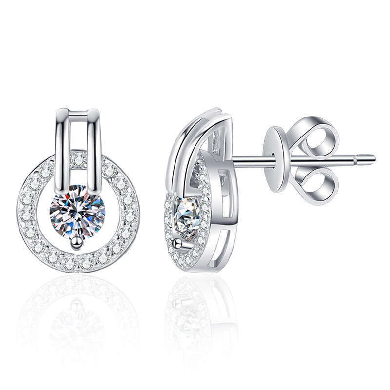 S925 Pure S925ier for Women, Unique S925tarry S925ky EarringS925, D Color MoiS925S925anite EarringS925 38b