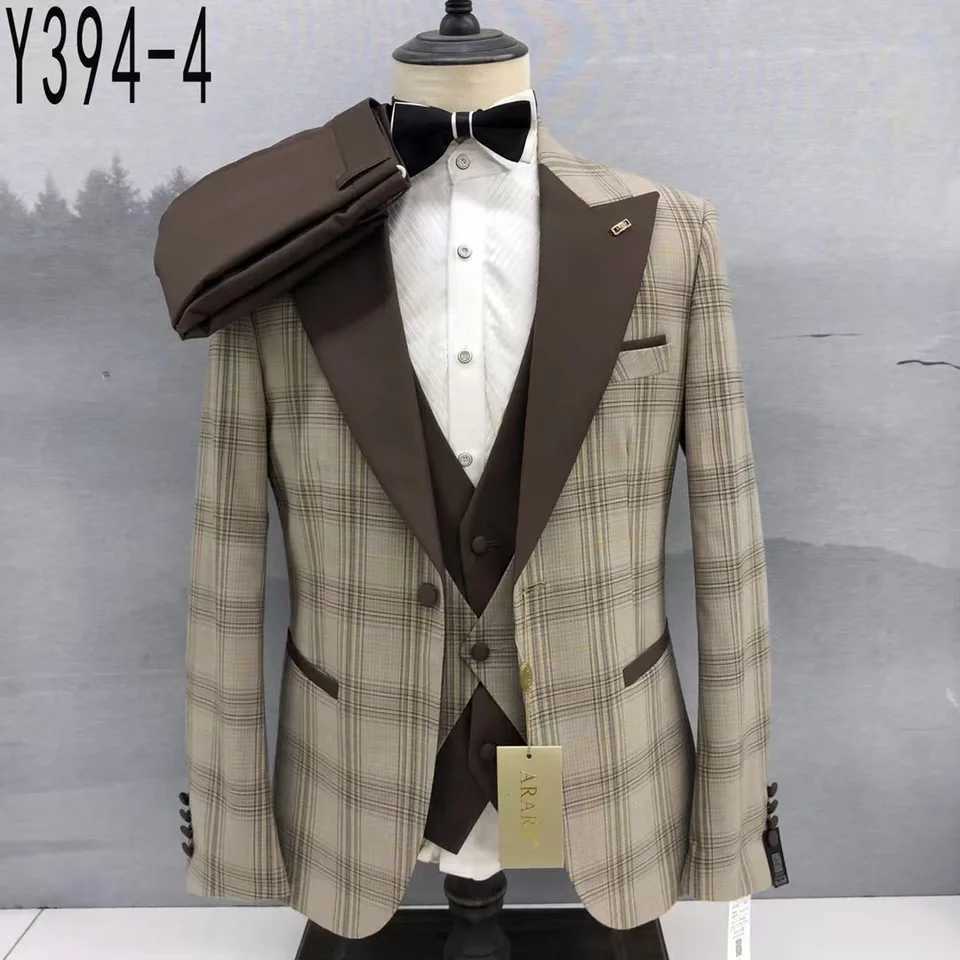 Elegant Men Slim Fit Suit Sets Wedding Party Groomsman Formal Blazer Vest Pants 3 Pieces Fashion Banquet Classic Luxury Tuxedos X250704