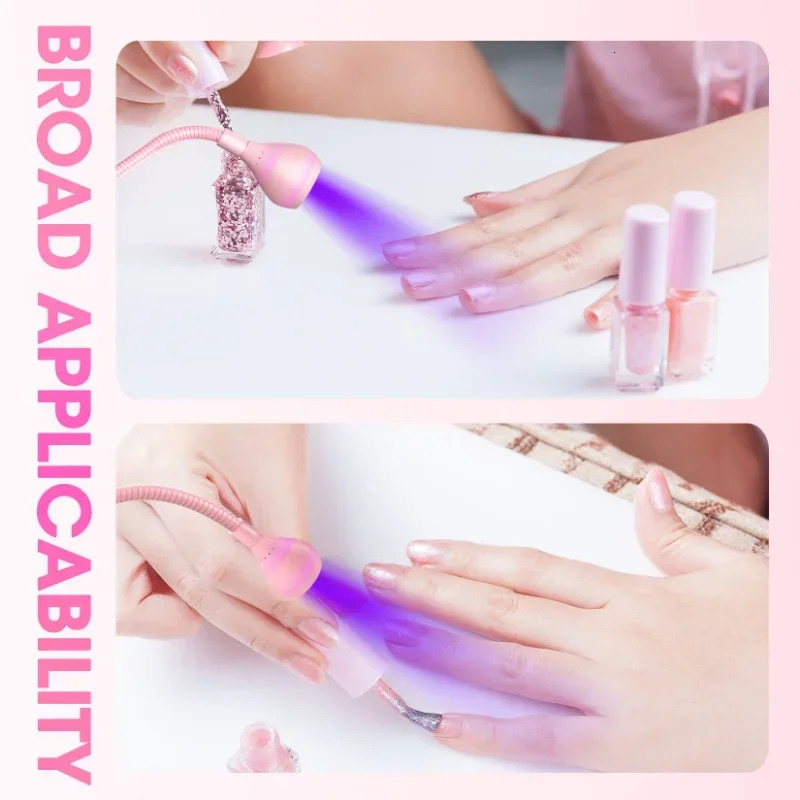 Nail Dryer Light UV Nail lamp 395nm Wavelength Clip-on Desk Mini USB For Gel Nails ongle Manicure Salon Tools 250627