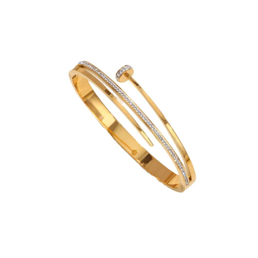 2025 New Hot Selling Luxury Jewelry Designer Bracelet Titanium Steel Electroplating 18k Gold Shining Non fading Personalized Fashion Workplace Daily P