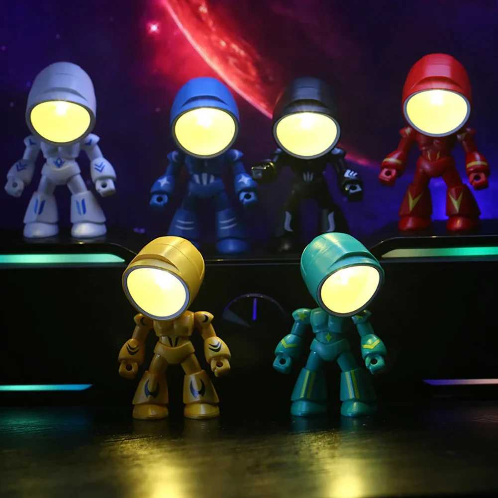 Mini Night Light LED Cartoon Cute Hero Police Desk Lamp Desktop Ornament Bedside Bedroom Table Lights Children Boy Holiday GiftsXJ250703