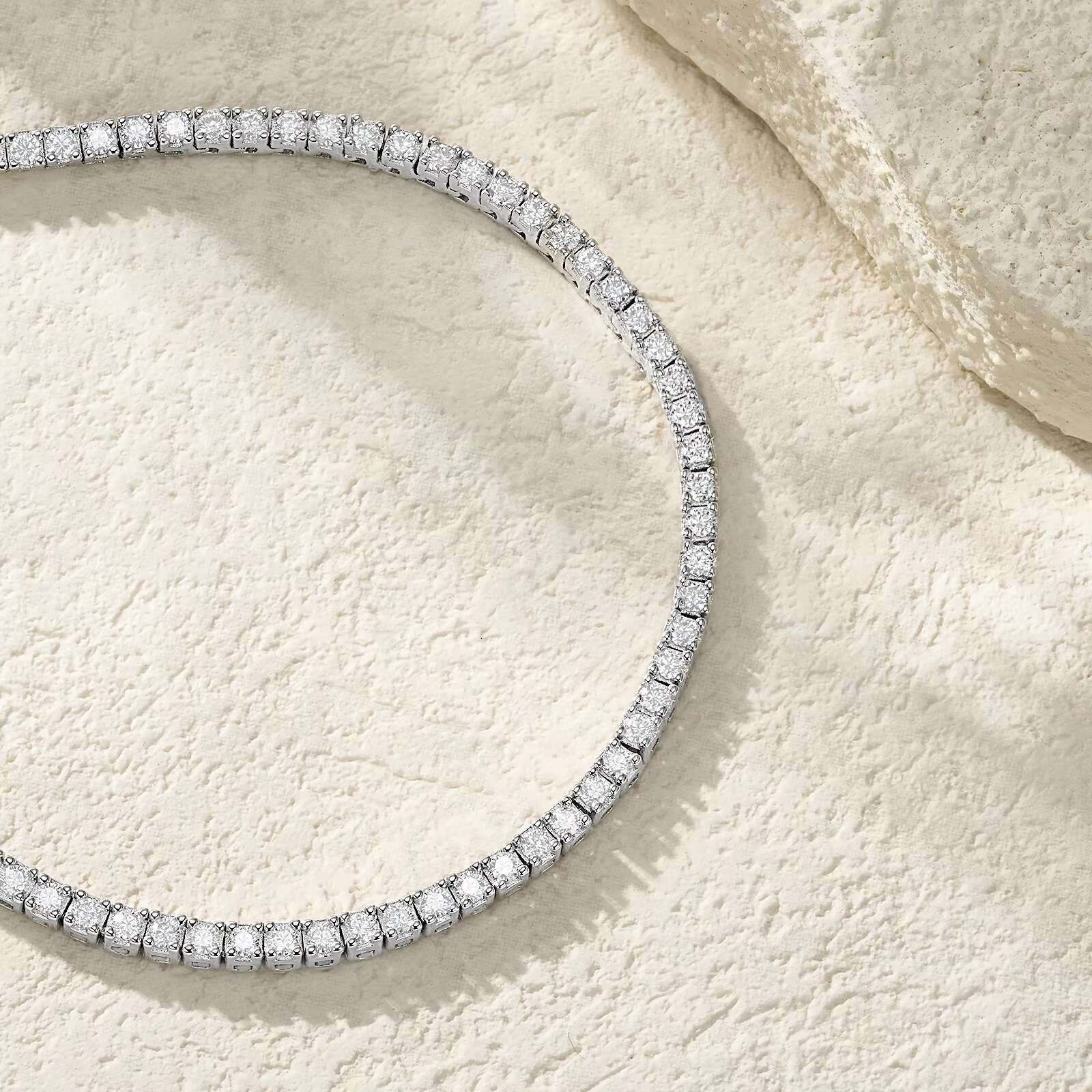 2.0mm~6.5mm Moissanite Necklace Tennis Chain 925 Sterling Silver 18K Gold Plated Gift for Women Moissanite Necklace Jewelry