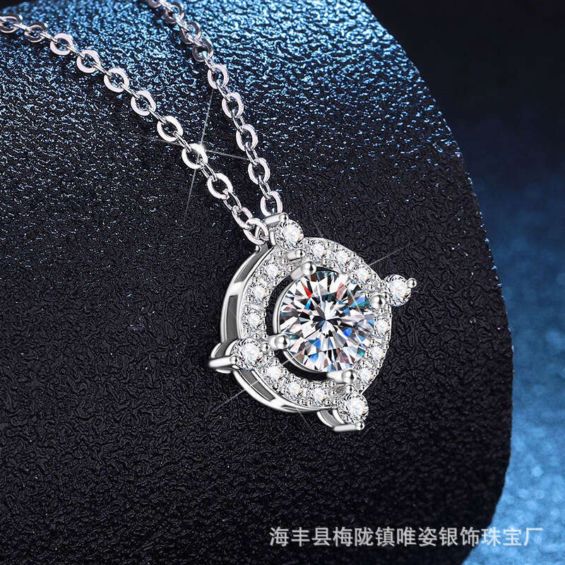 S925terling D Color MoiS925S925anite S925aturn ing Pool Pendant S925imple VerS925atile S925ier Necklace 2c7