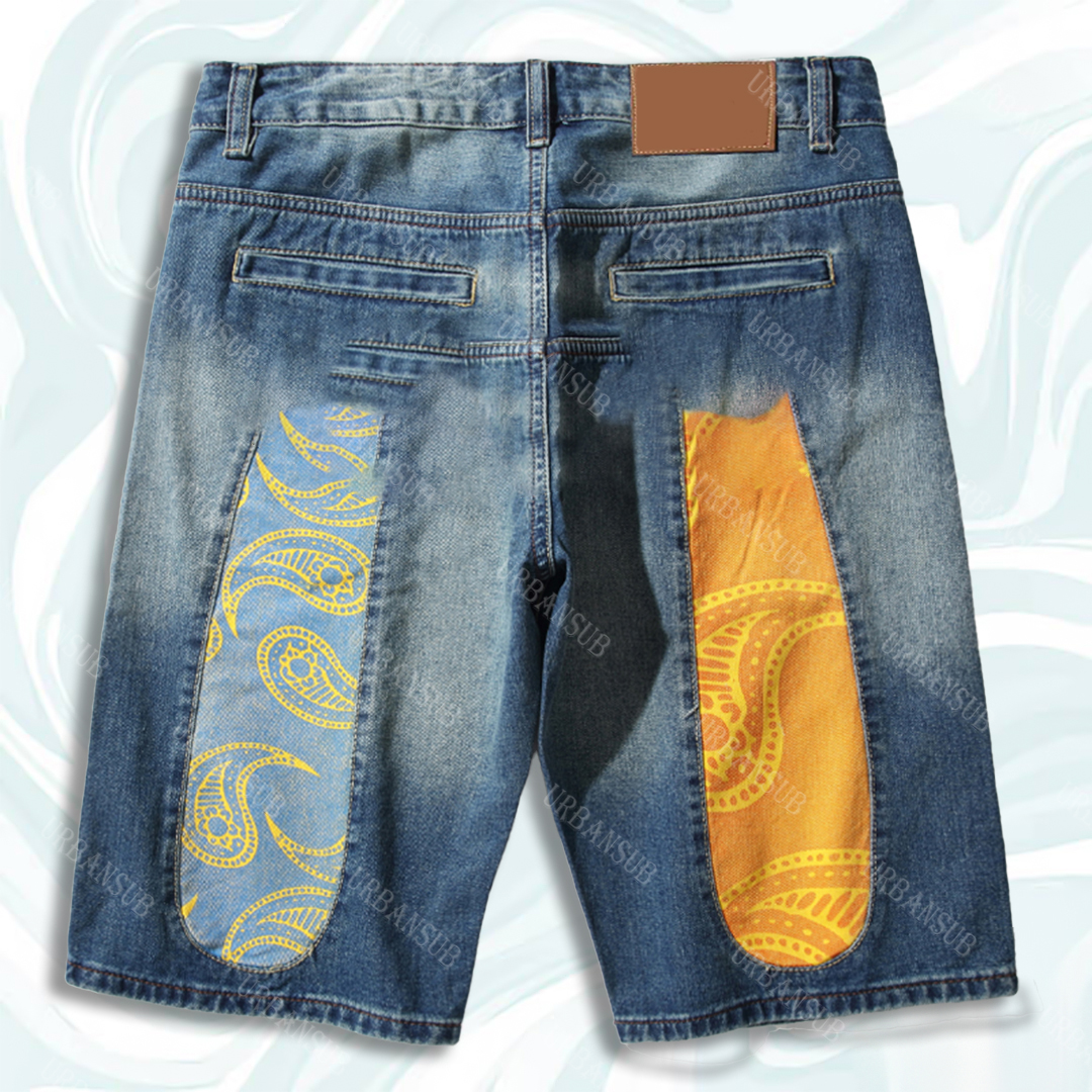 Chic Rugged Style for Him - Men's Slim Fitted Skinny Jeans With Patchwork