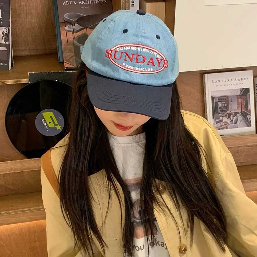 Fashion Wen Baseball Cap Summer Patchwork Letter Embroidery Snapback Sun Hat Girls Outdoor Adjustable Peaked Caps X250704