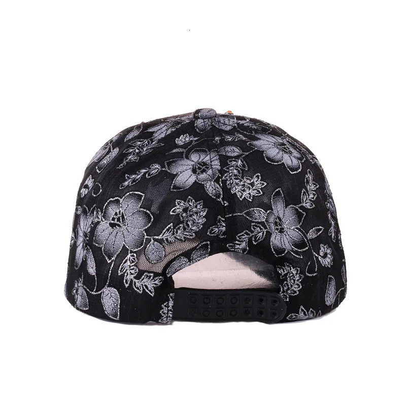 Women Baseball Cap Flower Butterfly Rhinestone Lace Breathable Sunshade Curved Brim Fashion Cap Street Dance Party Casual 250701