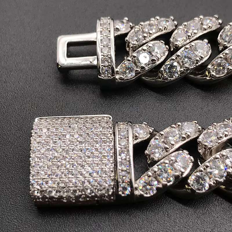 15MM 2020 Hip Hop Jewelry Iced Out Miami CZ Cuban Link Gold Chain Necklace Design for Men