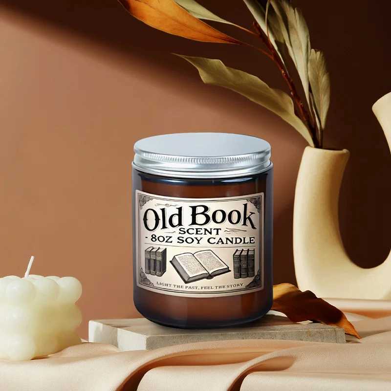 Old Book Flavored Soy Candles - Aromatherapy Candle Soy Gifts Home Scented Candles Valentines Day Gifts W250704