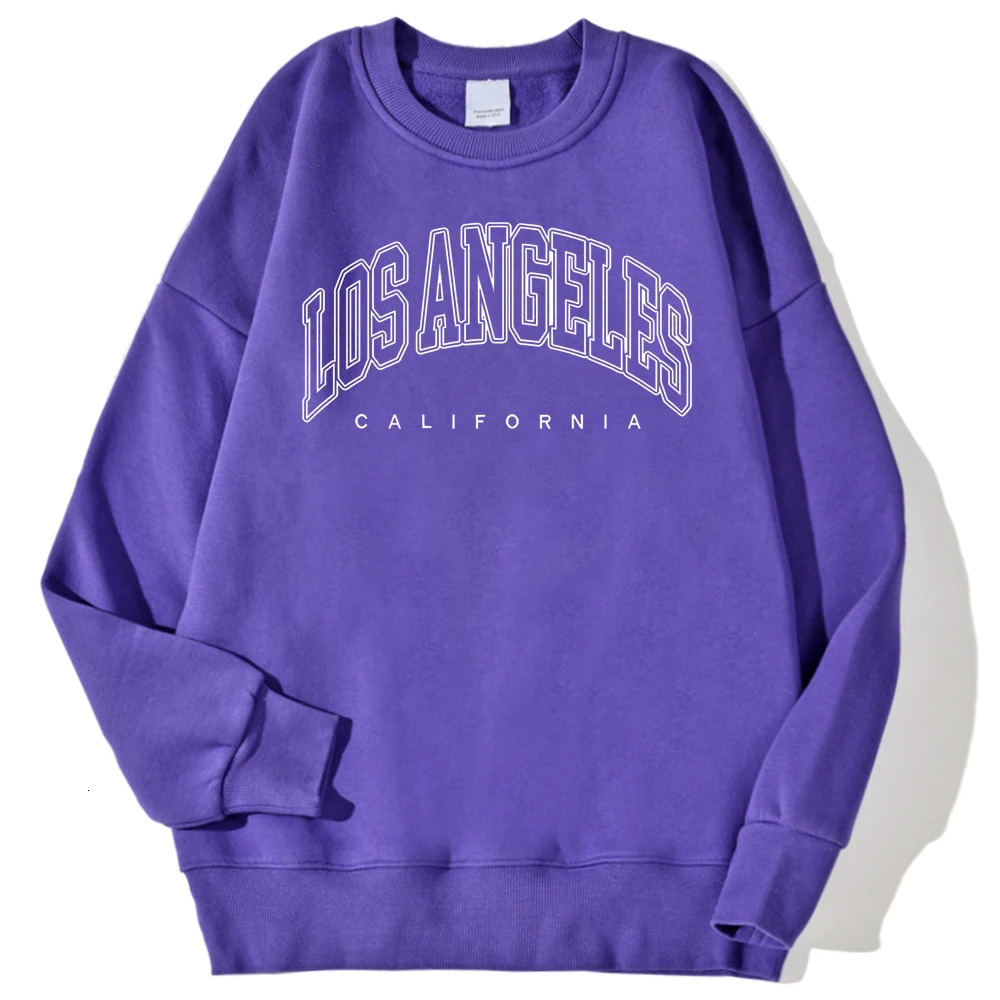 Los Angeles California Letter Print Sweatshirt For Men Fashion High Quality Hoodie Autumn Casual Pullover Simple Loose Clothes 250704