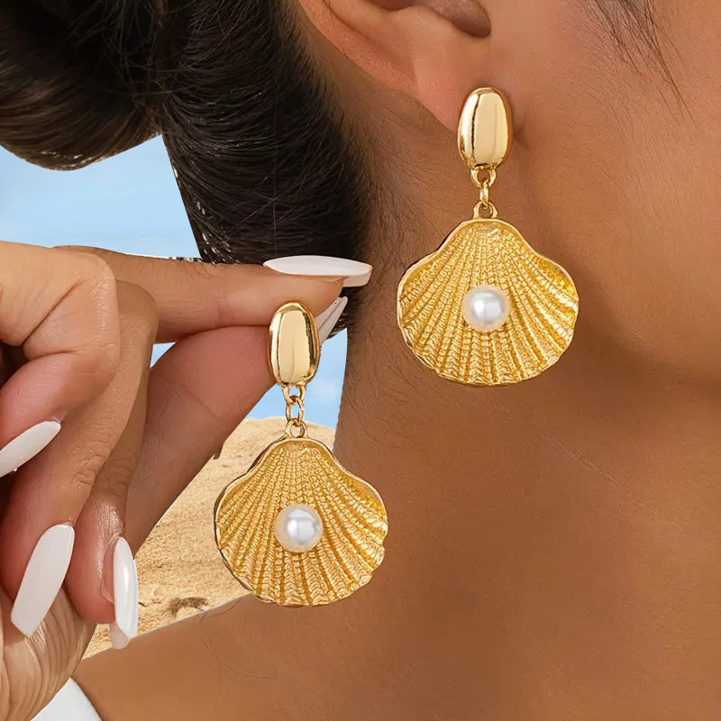 Xiyin Wind Exaggerated Fashion Trend Starfish Element Simple Women's Earrings