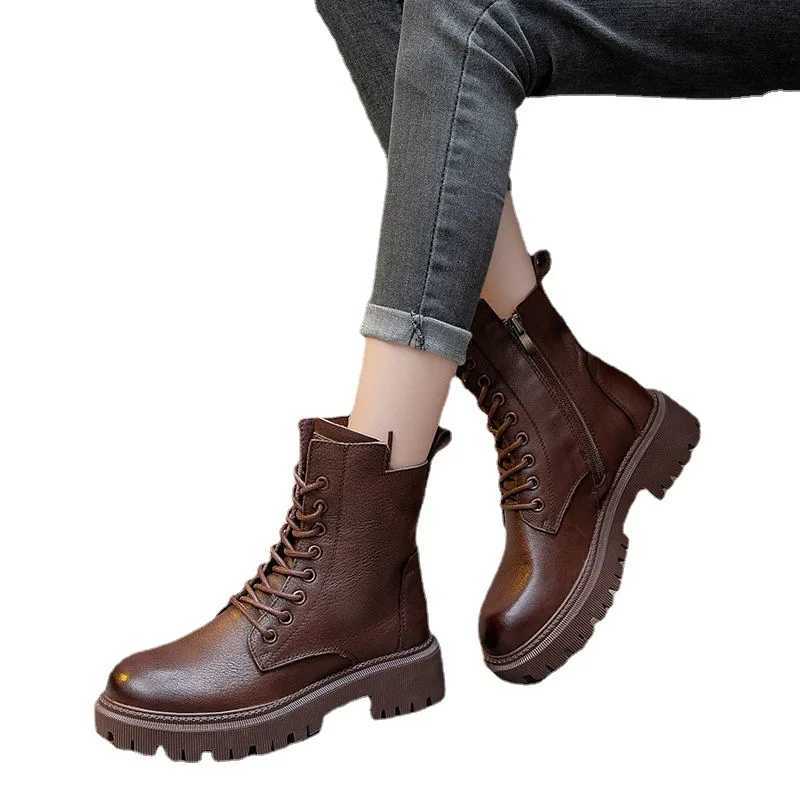 2022 Boots Women Shoes for Winter Boots Fashion Shoes Woman Casual Autumn Leather Botas Mujer Female Ankle Boots Women Z250704