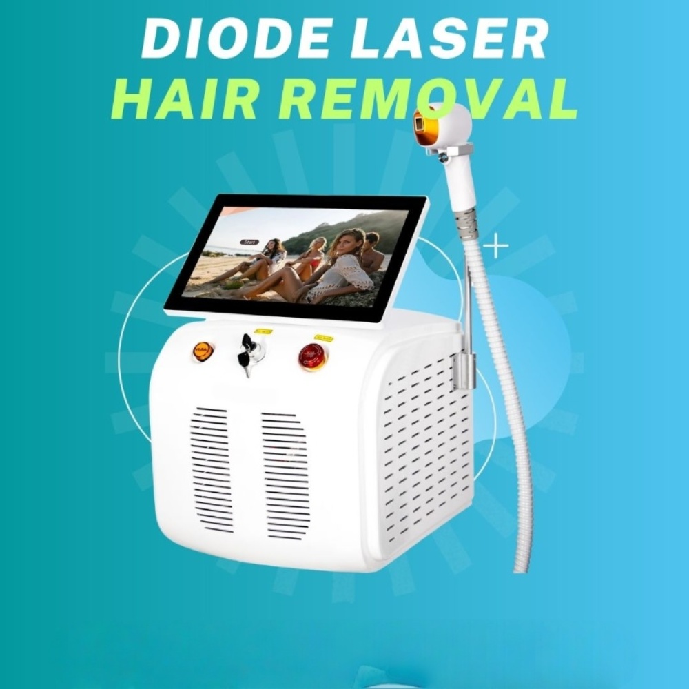 Painless Permanent Diode Hair Removal Device 3 wavelength 808nm 755nm 1064nm CE Certified Safe Skin Technology Suitable for home and beauty salon