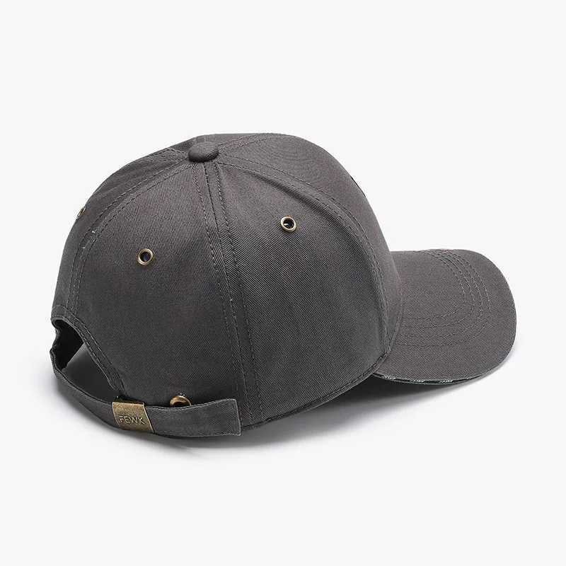 Popar New College Shield Student Trendy Baseball Cap M Fem Street Sunshade Heavy Metal Style Rap Hip Hop Stata Hat X250704