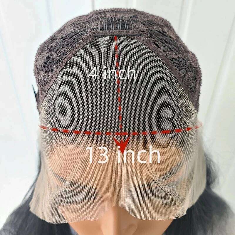 AIMEYA Long Straight 13X4 Lace Frontal Free Part Synthetic Hair Wig with Special Hairline For Women Cosplay Black Wigs