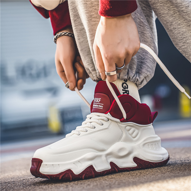 Free shipping casual shoes men trendy sports shoes thick soled anti slip and wear-resistant shoes fashion