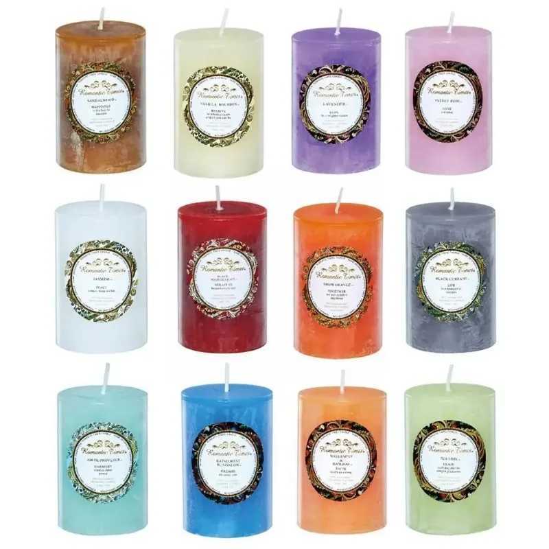 Household Smokeless Column Wax Scented Candles Church Holiday Wedding Scented Birthday Buddhist Candles Home Decoration W250704