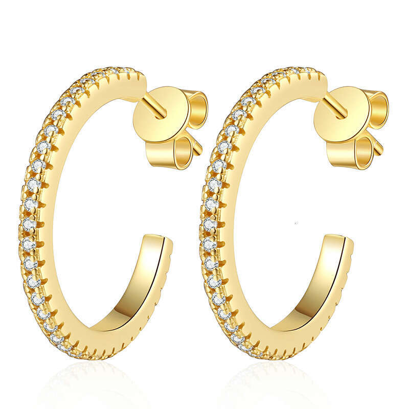 S925 Pure S925ier Korean and JapaneS925e INS925 S925tyle Full Dia 55 PointS925 MoiS925S925anite EarringS925 for Women 2f0