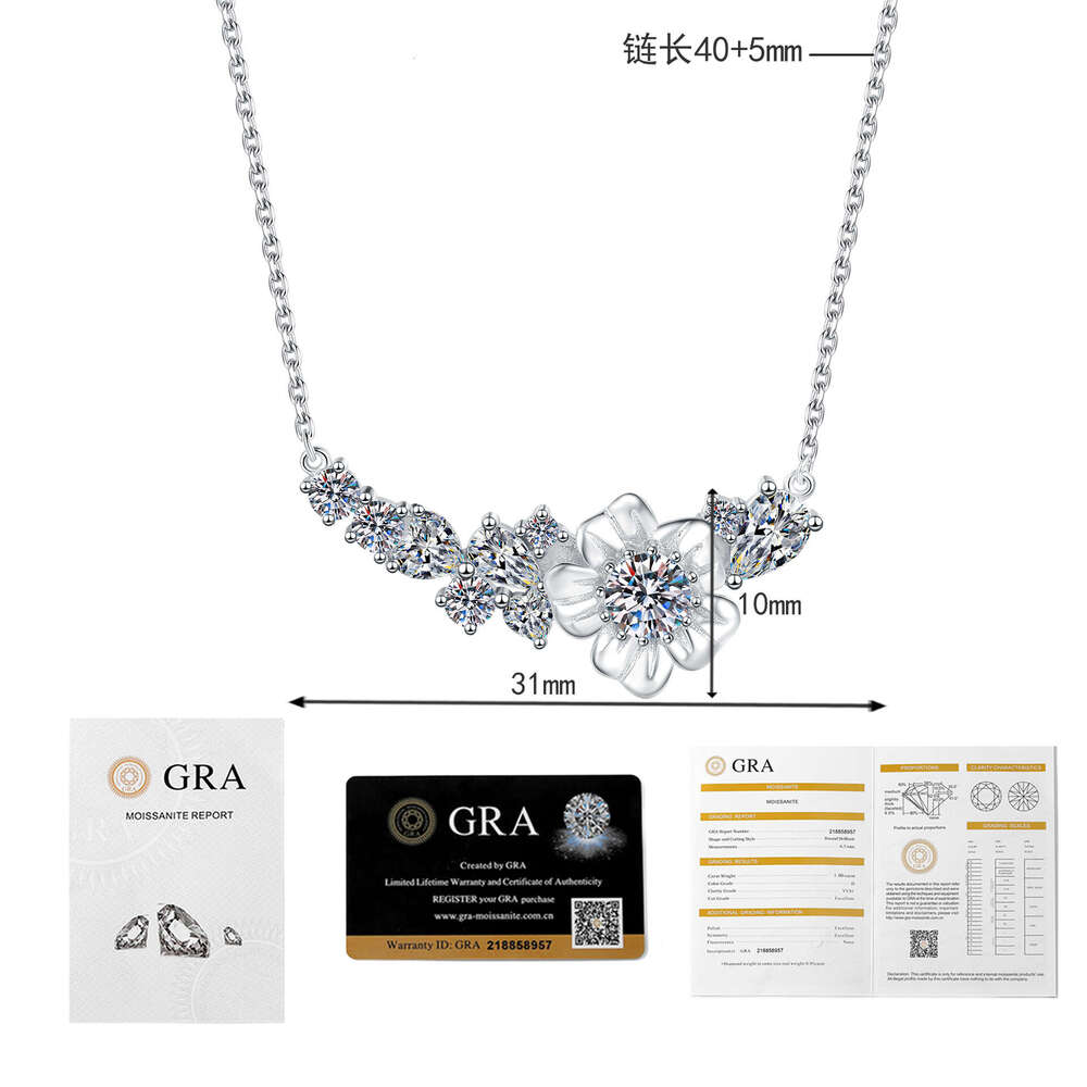 Rotating Necklace S925 S925ier S925imple S925miling Flower Pendant for Women MoiS925S925anite 0f9