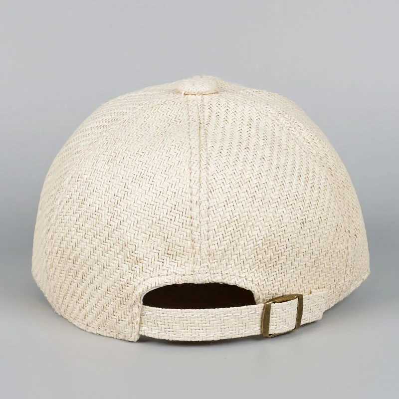 Straw Baseball Cap Men Wen Summer Sun Hat New 2025 Coconut Tree Letter Print Beach Sun Protection Visors Snapback Mens caps X250704