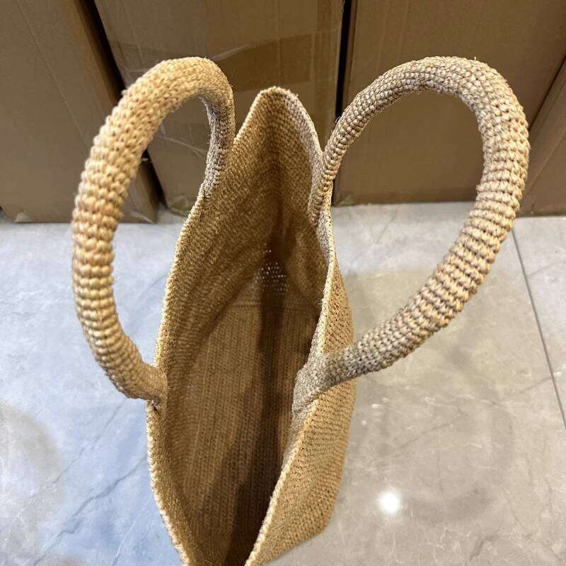 Straw Beach Bag Beach Bags Raffia Handwoven Summer Simple Vacation Beach Casual Versatile Shoulder Bucket Bag Beach Tote Bag