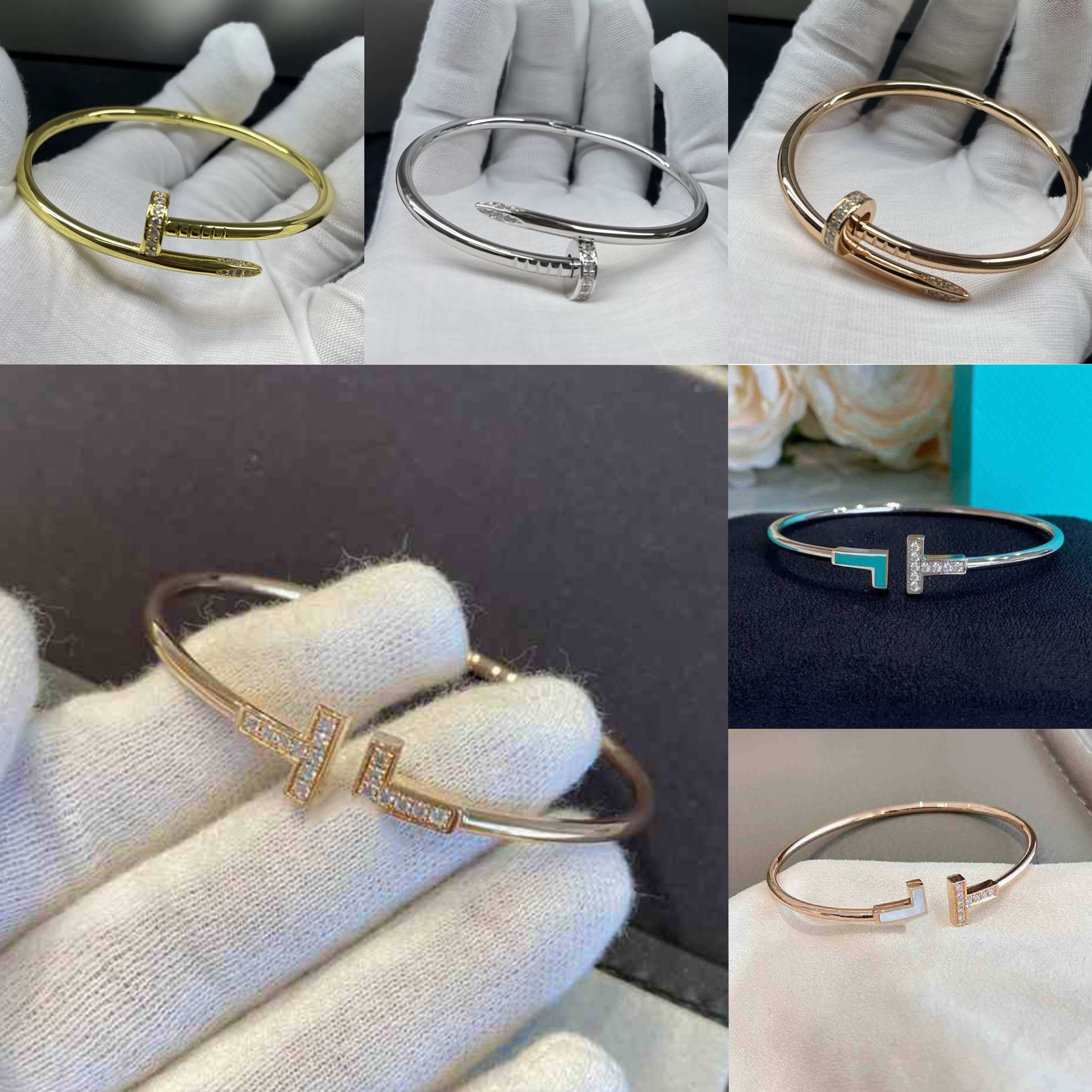 Designers Bracelet Bangle Women S925 Silver Charm Bracelet Trend Classic Studded with Diamonds High Quality Bracelets Boutique Jewelry Wedding Gift