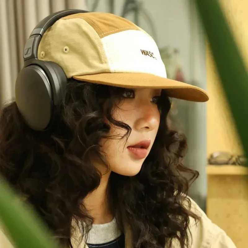 Japanese 5 Panel Patchwork Color Hip Hop Skateboard Baseball Caps Summer Sun Protection Outdoor Quick Dry Camping Street Cap X250704