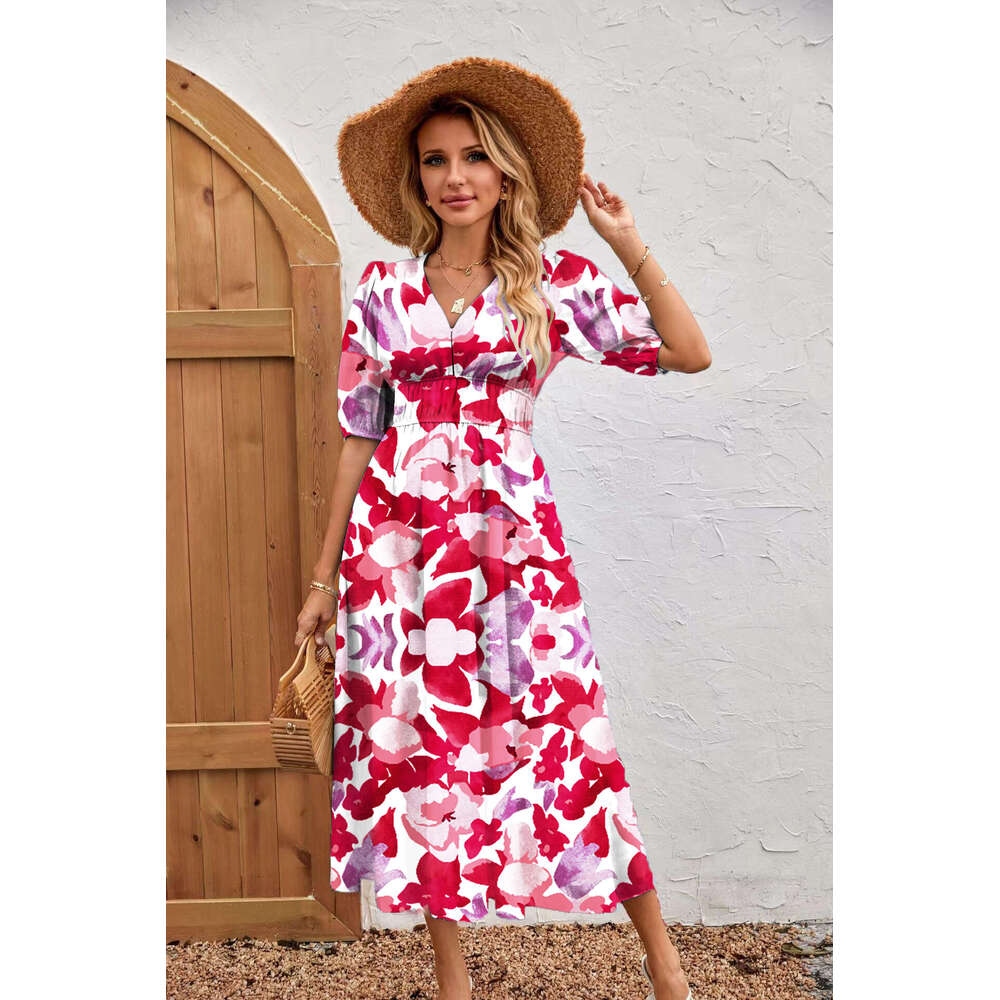 2025 Hot-Selling Fashionable Printed Women's Versatile Dress