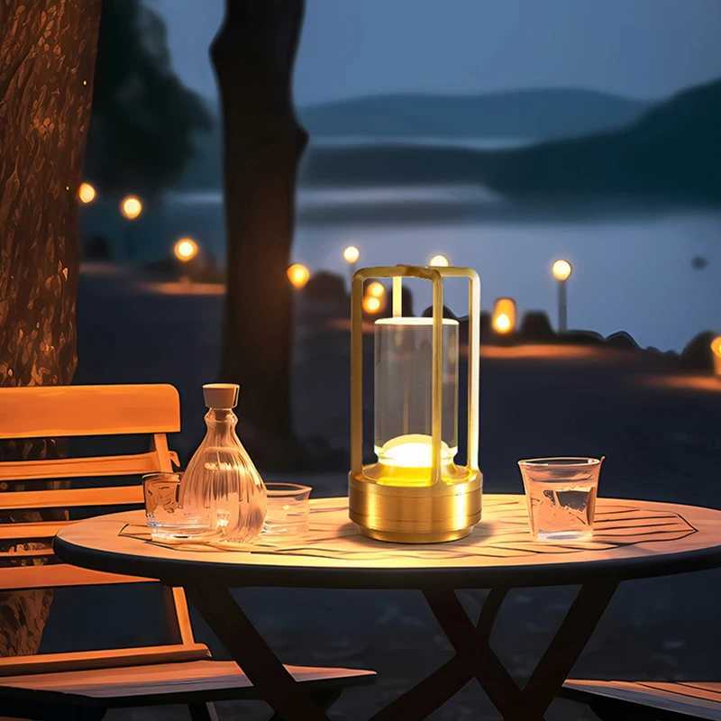 led crystal table lamp Rechargeable touch night lamp Bedroom bedside desk lamp decorative lamp for restaurants office bedroom lamps XJ250703