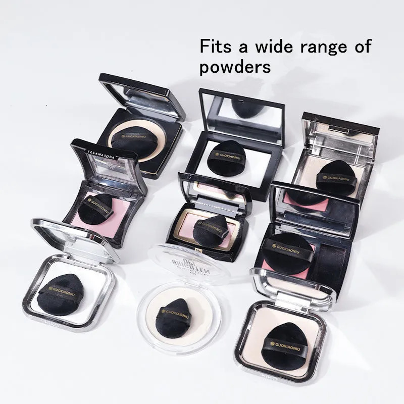 GUOXIAONIU 5pcs Black Mini Cosmetic Puffs Detail Makeup Sponges Loose Powder Highlighter Foundation Blender Applicator 250625