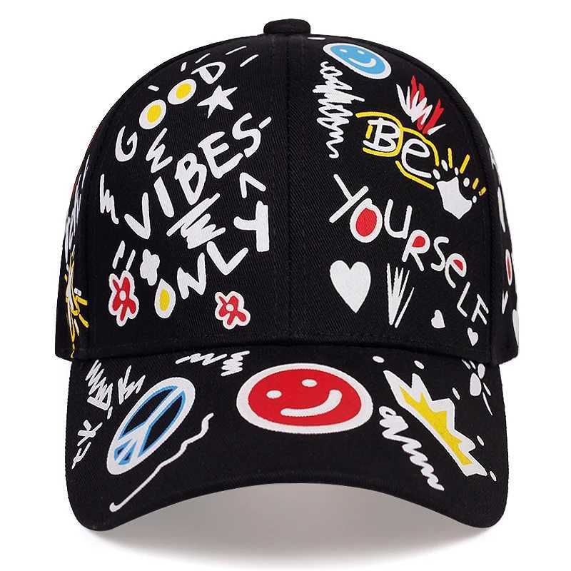 Letter printing graffiti hip hop baseball cap fashion outdoor couple universal wild sun hat sports casual caps dad hats X250704