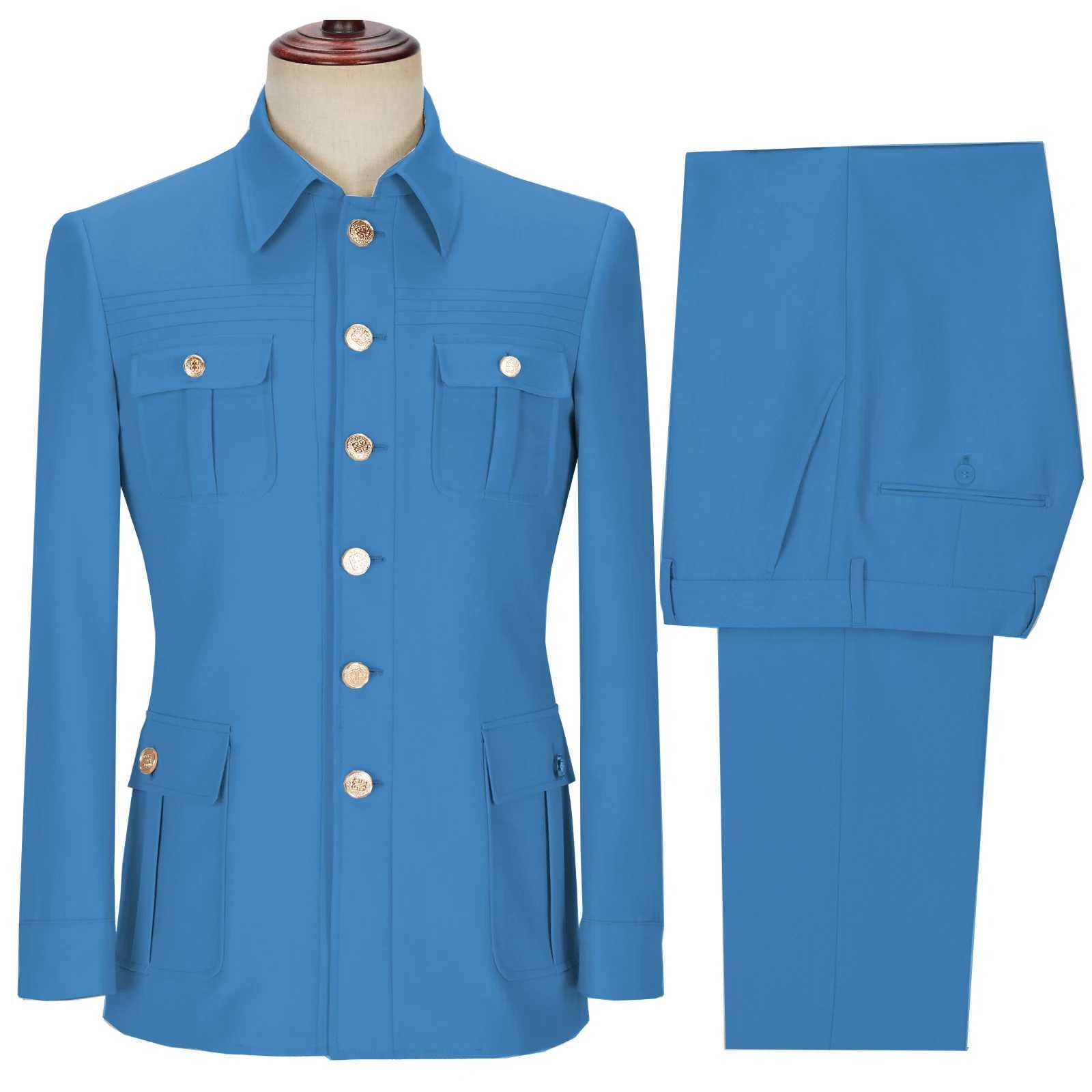 Fashion Mens Suit 2-Piece Set Single Breasted Jacket Business Casual Suit Coat Work Interview Coat (Blazer+Pants) X250704