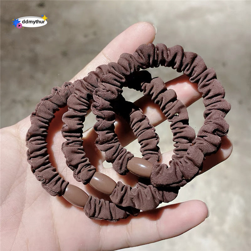 Korean High Elasticity Durable Black Ties Personality Large Intestine High-end Ponytail Hair Ropes Girl Rubber Bands ddmythur