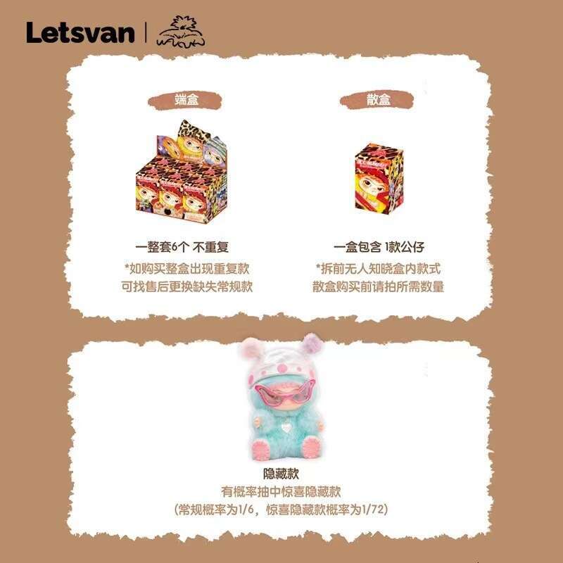 2025 Official WAKUKU Wa Kuku Fluffy Trendy Series Blind Box Figurine Plush Cute Doll Girl Gift