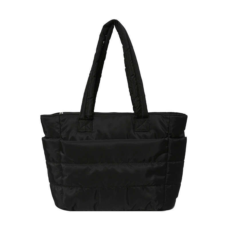 womens cotton padded tote lightweight laptop commuter large capacity travel handbag shoulder bag customizable