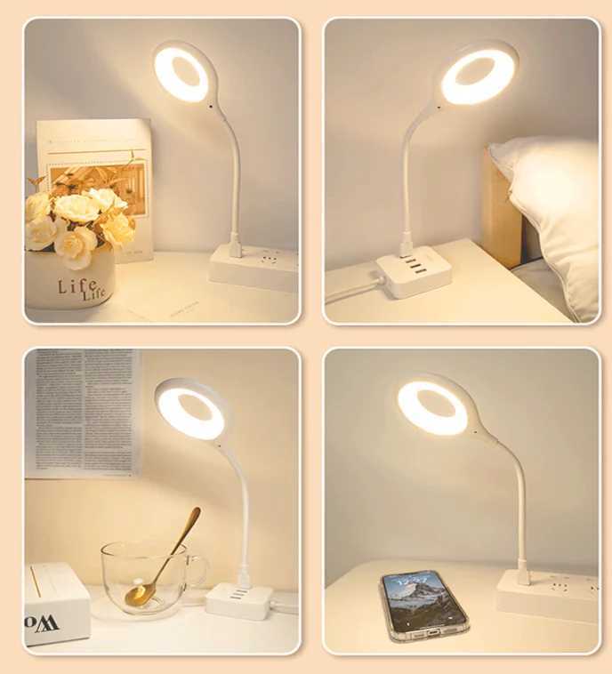 Foldable USB Desk Lamp Night Lights Lighting Plug-In Table Lamps Portable Desk Lights Eye Protection Reading Desk Night LightXJ250703
